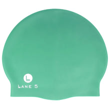 Load image into Gallery viewer, Lane5 Swim - 2-Pack Adult Silicone Swim Cap - Camo Print and Solid Green