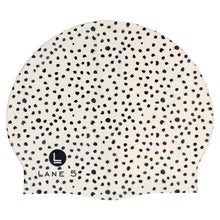 Load image into Gallery viewer, Lane5 Swim - 2-Pack Adult Silicone Swim Cap - Spotted Print and Solid Blue…