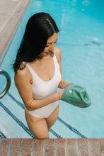 Load image into Gallery viewer, Lane5 Swim - 2-Pack Adult Silicone Swim Cap - Camo Print and Solid Green