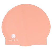 Load image into Gallery viewer, Lane5 Swim - 2-Pack Adult Silicone Swim Cap - Spring Floral Print and Solid Pink
