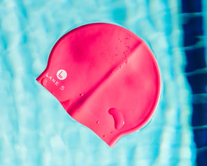 Leopard and Hot Pink Swim Cap